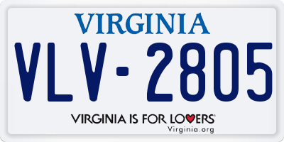 VA license plate VLV2805