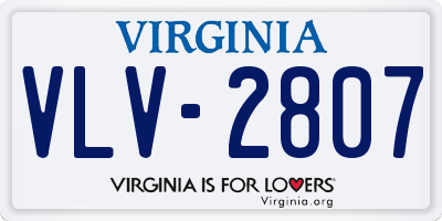 VA license plate VLV2807