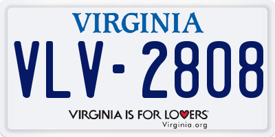 VA license plate VLV2808