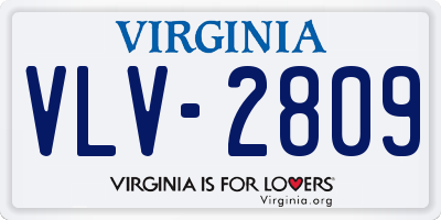 VA license plate VLV2809