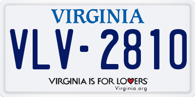 VA license plate VLV2810