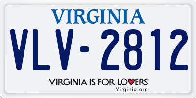 VA license plate VLV2812