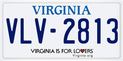 VA license plate VLV2813