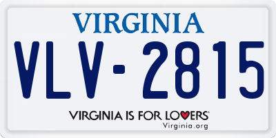 VA license plate VLV2815