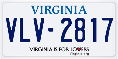 VA license plate VLV2817