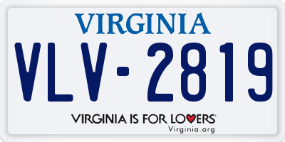 VA license plate VLV2819