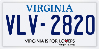 VA license plate VLV2820