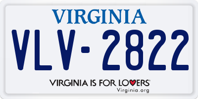 VA license plate VLV2822