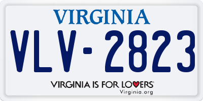 VA license plate VLV2823