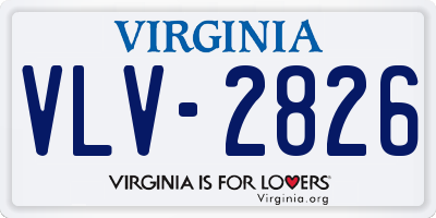 VA license plate VLV2826