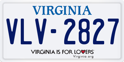 VA license plate VLV2827