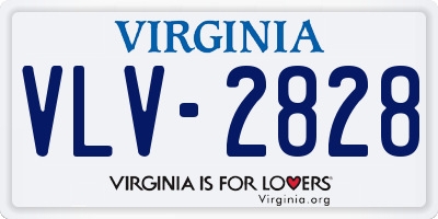VA license plate VLV2828