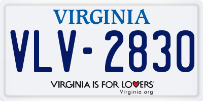 VA license plate VLV2830