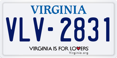 VA license plate VLV2831