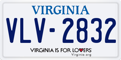 VA license plate VLV2832