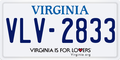 VA license plate VLV2833