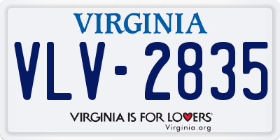 VA license plate VLV2835