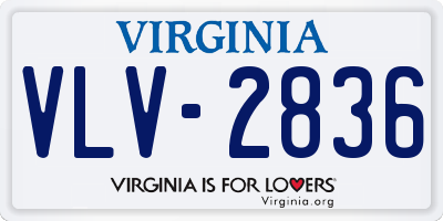 VA license plate VLV2836
