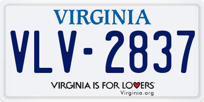 VA license plate VLV2837
