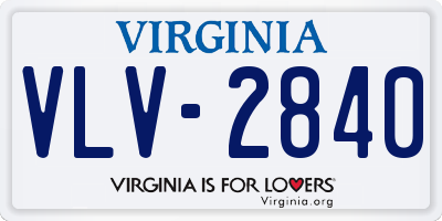 VA license plate VLV2840