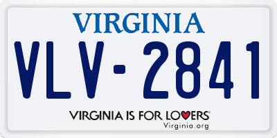 VA license plate VLV2841