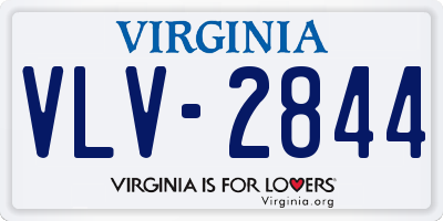 VA license plate VLV2844