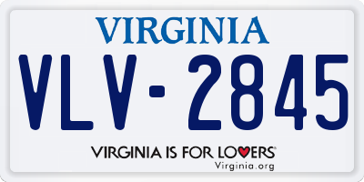 VA license plate VLV2845