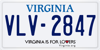 VA license plate VLV2847