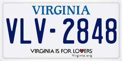 VA license plate VLV2848