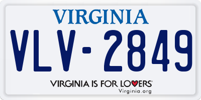 VA license plate VLV2849