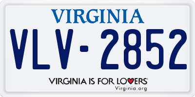 VA license plate VLV2852