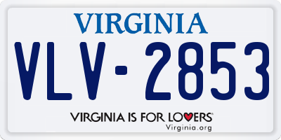 VA license plate VLV2853