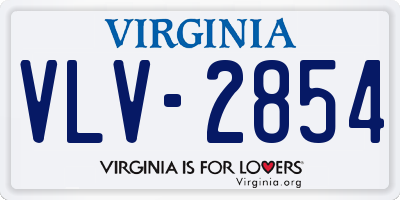 VA license plate VLV2854