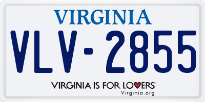 VA license plate VLV2855