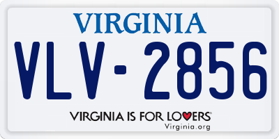 VA license plate VLV2856