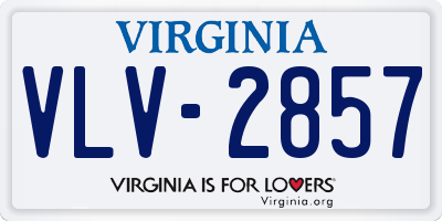 VA license plate VLV2857