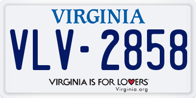 VA license plate VLV2858