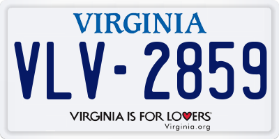 VA license plate VLV2859