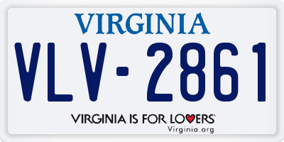 VA license plate VLV2861