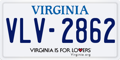 VA license plate VLV2862