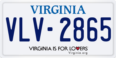 VA license plate VLV2865