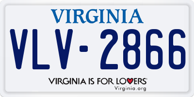 VA license plate VLV2866