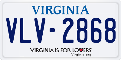 VA license plate VLV2868