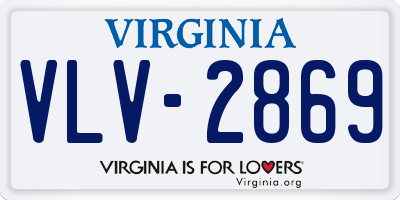 VA license plate VLV2869