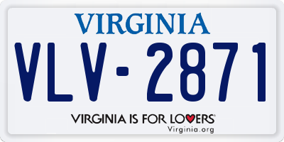 VA license plate VLV2871