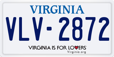 VA license plate VLV2872