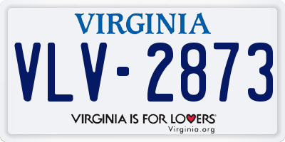 VA license plate VLV2873