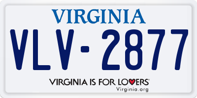 VA license plate VLV2877