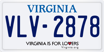 VA license plate VLV2878