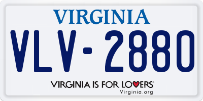 VA license plate VLV2880